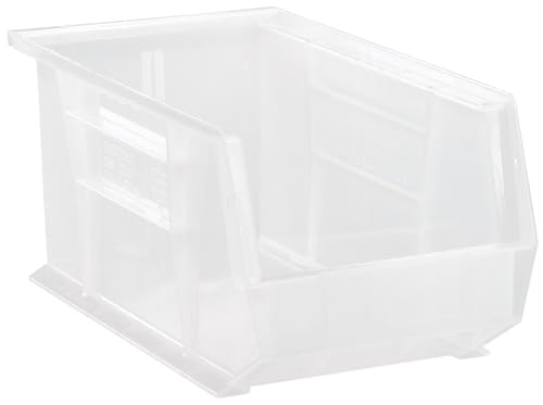 15" x 8" x 7" (6 Pack) Plastic Stackable Storage Bin, Clear - color: Clear, size: 6 Pack
