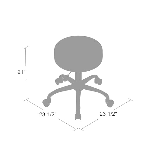 Boss Office Products Antimicrobial Vinyl Medical Spa Stool in Black - color: Black, style: No Back Cushion