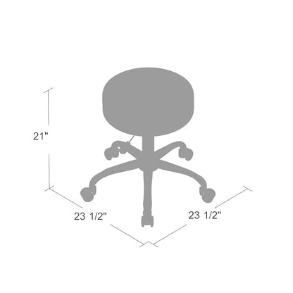 Boss Office Products Antimicrobial Vinyl Medical Spa Stool in Black - color: Black, style: No Back Cushion