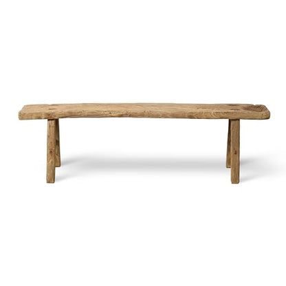 Artissance 20" H Vintage Noodle Bench 5-5.5ft Long Weathered Natural (Size and Finish Vary) - size: 20H x 60W x 5.5L