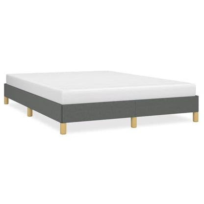 Queen Size Bed Frame, Upholstered Platform Bed with Breathable Fabric, Sturdy Engineered Wood Base, Low Profile Modern Bedroom Furniture, Dark Grey - color: Dark Gray, size: Queen & 9.8"