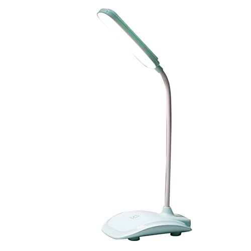 BestAlice LED Desk Lamp, Dimmable Desk Light Reading Lamp with USB Charging Port, Foldable LED Table Lamp Touch Control 3 Level Color Eye Caring Study Office Lamp for Bedroom(Cyan)