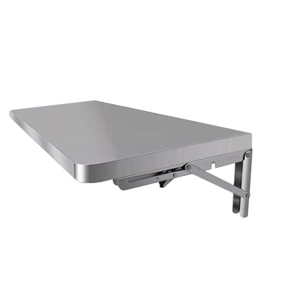 Stainless Steel Wall-Mounted, Folding, Drop-Down, Floating Tables for Tight Spaces, Home Offices, Garages, Basements and Kitchens (100 * 30cm(39.4 * 12in)) - size: 100*30cm(39.4*12in)