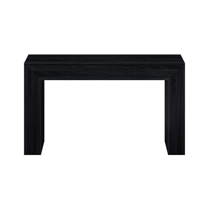 Plank+Beam Grand Console Table, 56 Inch, Black Wirebrush | Balanced, Statement Design, Low-VOC Finish, Easy Assembly, Solid Wood - color: Black Wirebrush, size: 56 Inch without Shelf