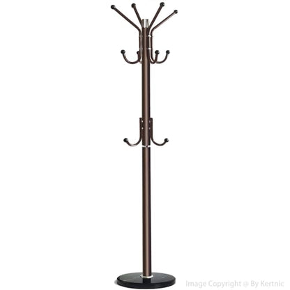 Kertnic Modern Coat Rack Freestanding with Natural Marble Base & Sturdy Metal Frame, 11 Hooks Hall Tree for Jackets, Hats, Bags, Entryway Organizer for Bedroom, Living Room, Closet (11 hooks-Bronze) - color: 11 hooks-Bronze