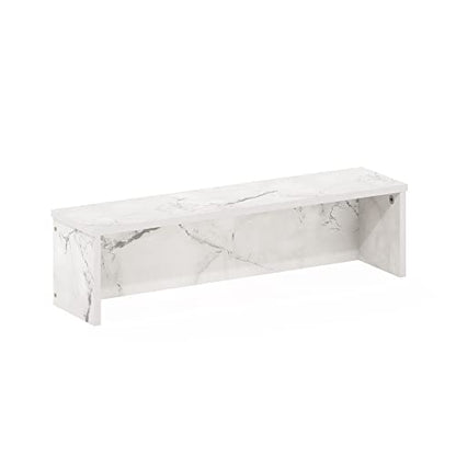 23-Inch Wide Counter Shelves, Stackable Organizer Shelf, Easy Assembly Spice Rack, Kitchen Countertop Organizer, for Pantry, Kitchen, Coffee Bar, Marble White - size: 23-Inch