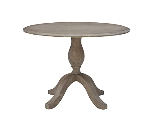 Linon Home Decor Mauro Antique Rustic Brown Drop Leaf Small Dining Table with Pedestal Base - color: Antique Rustic Brown