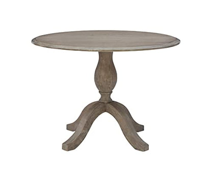 Linon Home Decor Mauro Antique Rustic Brown Drop Leaf Small Dining Table with Pedestal Base - color: Antique Rustic Brown