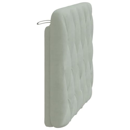 Velvet Headboard Cushion 39.4 Inch Wall Mounted Upholstered Bed Backrest Pillow for Reading Reading Support Light Gray