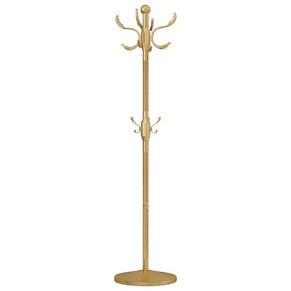 Metal Coat Rack Stand Coat Rack Freestanding with 12 Hooks,Gold | Sturdy Heavy Duty Modern Coats Tree for Bags Clothes Hall Tree Hats Hanger Holder Stand for Entryway Bedroom Hallway Office - color: Gold with 12 Hooks