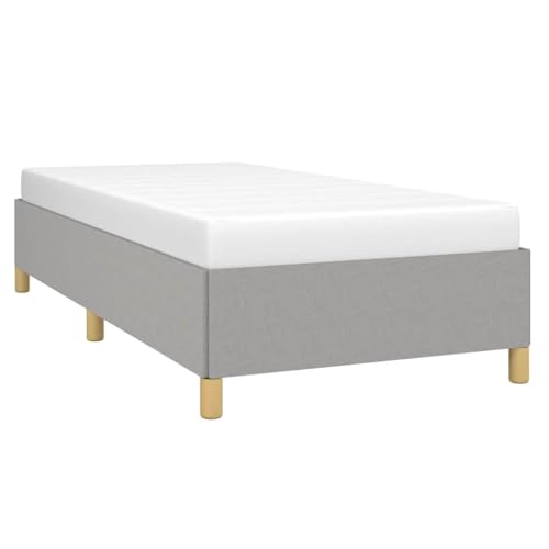 Twin XL Bed Frame, Modern Upholstered Platform Bed with Breathable Fabric, Solid Engineered Wood Foundation, Light Grey, 13.8 Inch Low Profile - color: Light Gray, size: Twin XL & 13.8"