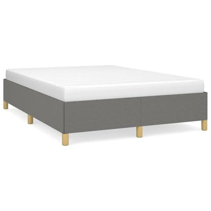 Queen Size Upholstered Bed Frame, Dark Gray Polyester Fabric Platform Bed with Sturdy Engineered Wood Slats, Modern Low Profile Bed Base, No Box Spring Needed - color: Dark Gray, size: Queen & 13.8"