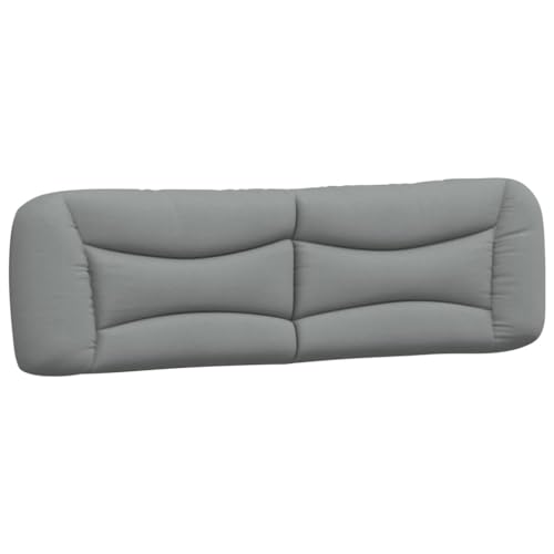 King Size Headboard Cushion, 72 Inch Wall Mounted Upholstered Backrest Pillow for King Bed, Light Grey Striped Breathable Polyester Hanging Headboard for Reading and Lounging - size: Designed for King Size beds, 72 in wide