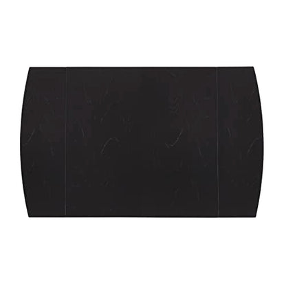 Linon Torino Black Wood 30" Square Drop Leaf Table - 30" X 48" Fully Extended - color: Black
