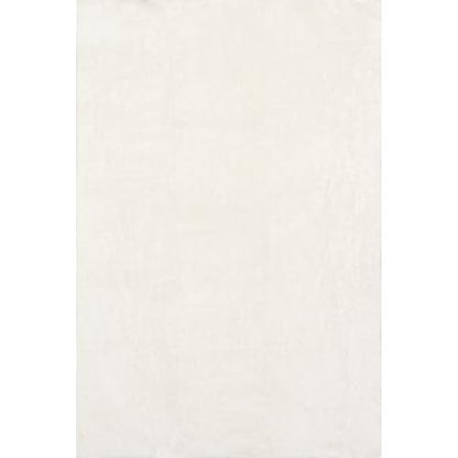nuLOOM Loni Off White Solid Washable Area Rug, 4' Square - color: Off White, size: 4' x 4' (Square)