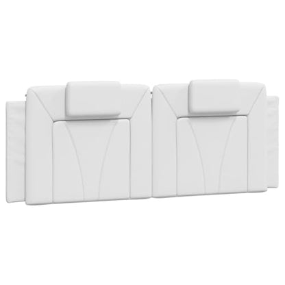 Viana Headboard Cushion, 53.9 inch Upholstered Bed Backrest Support, Faux Leather Wall-Mounted Pillow for 54 inch Mattress, White