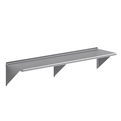AmGood 18 in. x 72 in. Stainless Steel Wall Shelf | NSF | Metal Shelving | Garage, Laundry, Storage, Utility Room | Restaurant, Commercial Kitchen - size: 18 in. x 72 in.