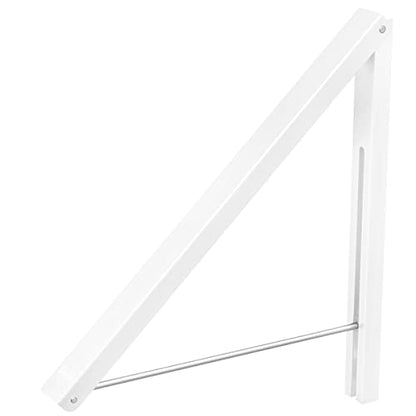 Folding Clothes Hanger Wall Mounted Retractable Clothes Rack, Aluminum, Easy Installation, White - color: White 1