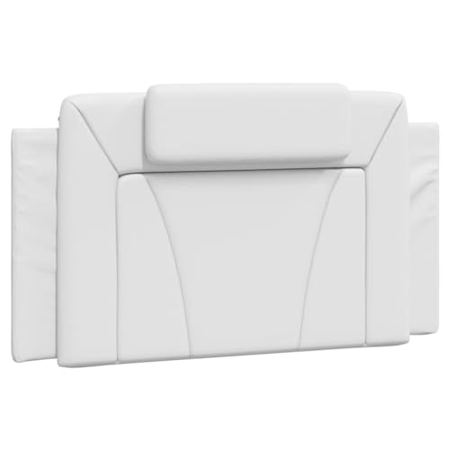 Viana 39.4 Inch Faux Leather Headboard Cushion, Upholstered Wall Mounted Bed Backrest Pillow for Twin Bed, White - color: White, size: 39.4 inch headboard