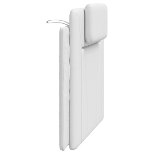 Viana 39.4 Inch Faux Leather Headboard Cushion, Upholstered Wall Mounted Bed Backrest Pillow for Twin Bed, White - color: White, size: 39.4 inch headboard