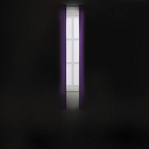 Purple Blackout Curtains/52 x 63 Inch/Set of 2 Panels Room Darkening Curtains for Bedroom - color: Purple, size: 52"W x 63"L (Pack of 2)