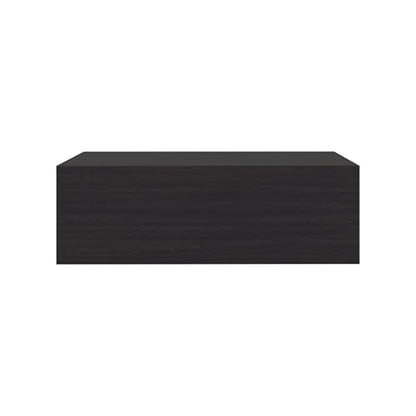 FM FURNITURE Vienna 1 Drawer Floating Nightstand, Wall Mounted Bedside Table with Open Storage Shelf, Modern Bedroom Furniture, Dark Brown Finish - color: Black