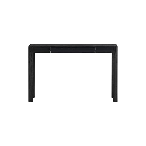 Flow 47-Inch Console Table, Modern Solid Wood Entryway Table with Hidden Drawer, Waterproof & Heat Resistant, Narrow Table for Hallway, Living Room & Foyer, Burnt Black - color: Burnt Black, size: 47 Inch, style: Console