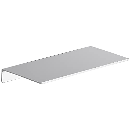 8 inch Small Floating Shelf for Wall Organizer & Storage, Mini Display Shelf, Metal Wall Shelf for Bathroom, Living Room, Kitchen, Bedroom(Silver) - color: Silver, size: 8 in