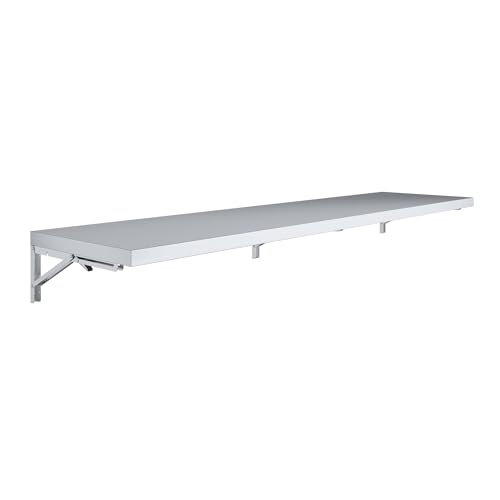 AmGood Stainless Steel Folding Wall Shelf 18 in. x 72 in. | NSF | Concession Stand, Food Truck, Kitchen, Restaurant, Garage, Laundry, Utility Room - size: 72" Long X 18" Deep
