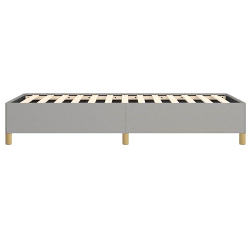 Twin XL Bed Frame, Modern Upholstered Platform Bed with Breathable Fabric, Solid Engineered Wood Foundation, Light Grey, 13.8 Inch Low Profile - color: Light Gray, size: Twin XL & 13.8"