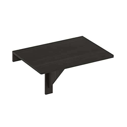 Furinno Hermite Wall Mounting Folding Table, Espresso - color: Espresso