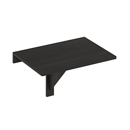Furinno Hermite Wall Mounting Folding Table, Espresso - color: Espresso