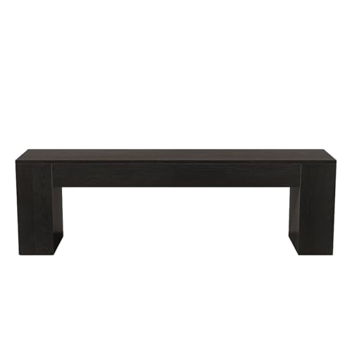 LITTLE TREE 70.8" TV Stand, Wooden Entertainment Center, Low TV Console Table for TVs Up to 80", Modern Chic Entertainment Center for Living Room, Bedroom, Apartment, Black, Easy Assembly