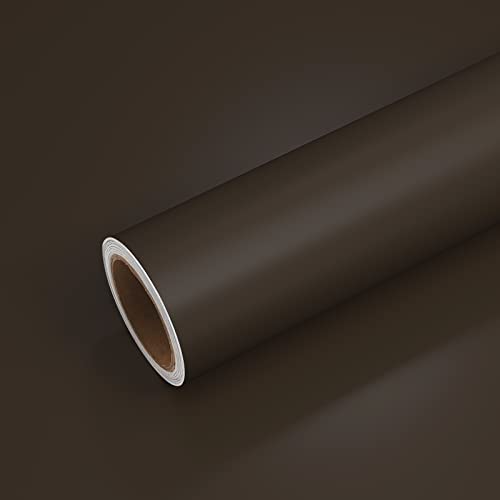VEELIKE Mocha Brown Contact Paper for Cabinets Furniture 15.7''x118'' Thick Brown Wallpaper Peel and Stick Removable Waterproof Wall Paper Self Adhesive Vinyl for Bedroom Kitchen Counter Walls Shelves - color: Brown, size: 15.7" x 118"