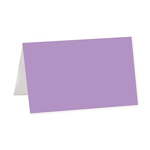 Andaz Press Table Tent Printable Place Cards, Lavender 20-Pack, Seat Placement Cards For Table Settings Name Cards for Bridal Wedding, School Graduation Food Card Purple Place Cards - color: Lavender
