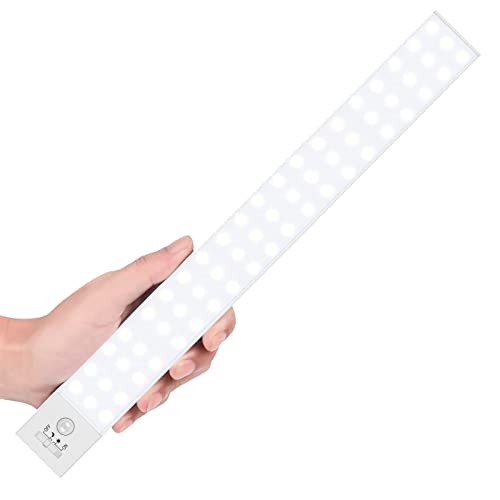 60 LED Closet Lights Battery Powered, BLS Super Bright Under Cabinet Lighting, Motion Sensor Light, Wireless, 2400mah Rechargeable Operated, 120 Days Run Time, 6000k Clean White-13 Inches - color: 5500K Daylight White-13 inches-1 Pack