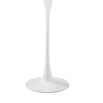 LeisureMod Bristol Collection 35" Round Bar Height Table, Modern MDF Top Pub with White Pedestal Base, Bistro Cocktail Table for Kitchen, Dining Room, Cafe, Restaurant & Home Bar, White - color: White, size: 35" Wide