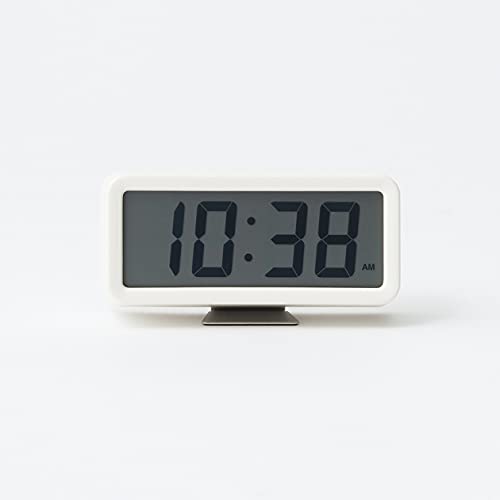 Muji Digital Clock with Alarm, Small, White