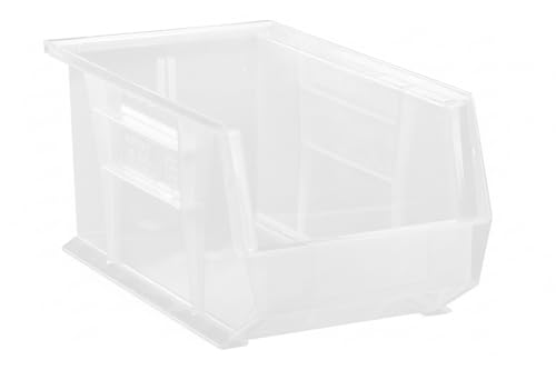15" x 8" x 7" (6 Pack) Plastic Stackable Storage Bin, Clear - color: Clear, size: 6 Pack