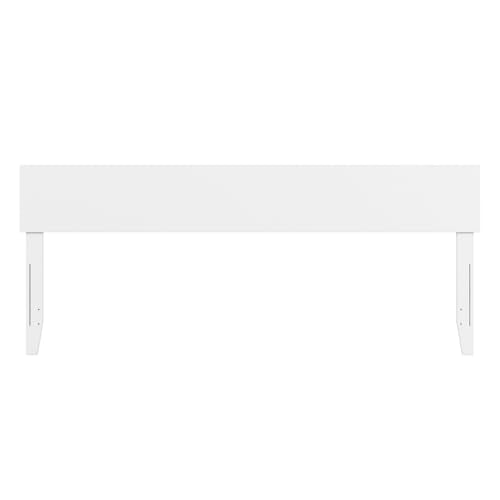 AFI, Orlando King Adjustable Modern Solid Wood Panel Headboard, White - color: White, size: King (U.S. Standard)