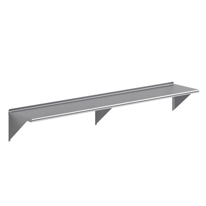 AmGood 18 in. x 96 in. Stainless Steel Wall Shelf | NSF | Metal Shelving | Garage, Laundry, Storage, Utility Room | Restaurant, Commercial Kitchen - size: 18 in. x 96 in.