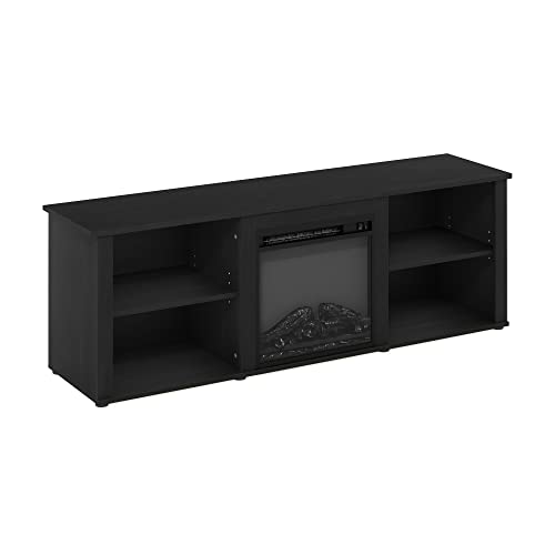 Furinno Classic 70 Inch TV Stand with Fireplace, Americano - color: Americano, size: 70-Inch Classic