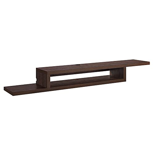 Floating Wall-Mounted TV Console by Belleze - color: Espresso, style: Motif