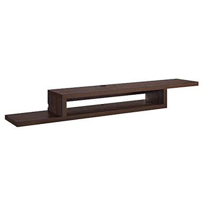 Floating Wall-Mounted TV Console by Belleze - color: Espresso, style: Motif