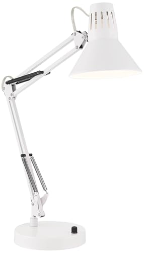 Shoup 33 1/2" Large Architect Desk Lamp Adjustable Height USB Ports A+C | Modern Charging White Home Office Living Room Bedroom Bedside Nightstand House