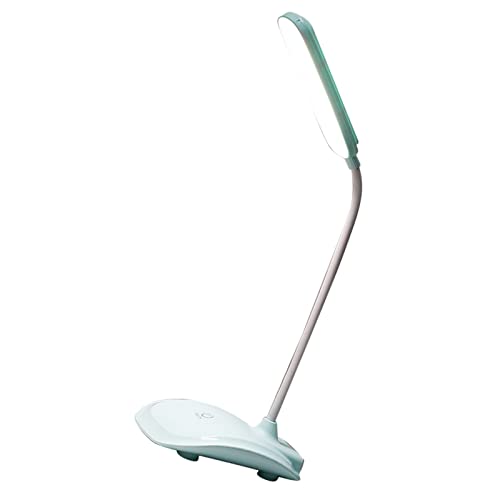 BestAlice LED Desk Lamp, Dimmable Desk Light Reading Lamp with USB Charging Port, Foldable LED Table Lamp Touch Control 3 Level Color Eye Caring Study Office Lamp for Bedroom(Cyan)