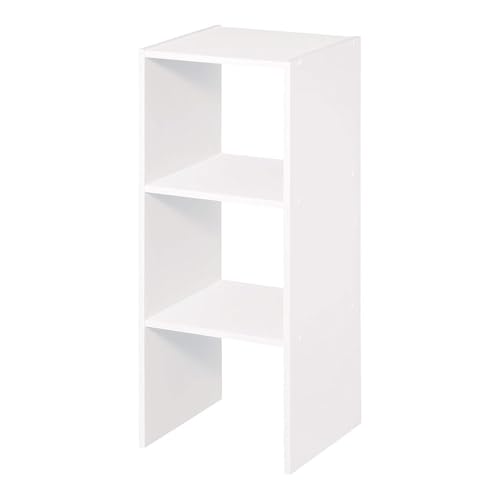 ClosetMaid 31 Inch 2 Cube White Decorative Home Stackable Standing Shelf Storage Organizer for Home, Office, and Garage, 2 Pack