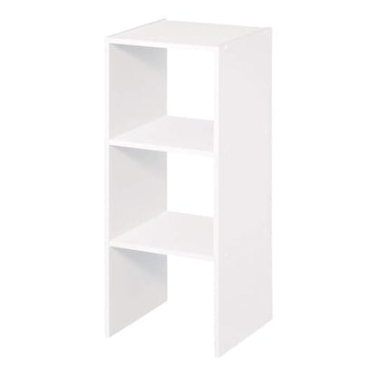 ClosetMaid 31 Inch 2 Cube White Decorative Home Stackable Standing Shelf Storage Organizer for Home, Office, and Garage, 2 Pack