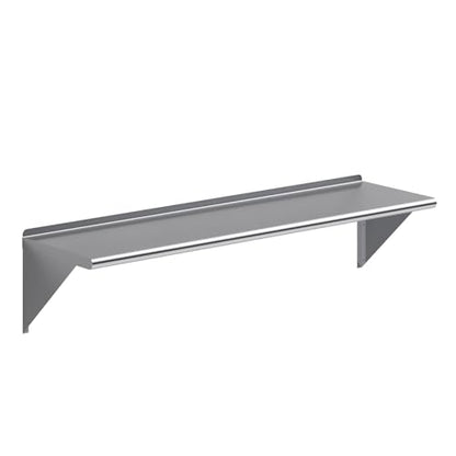AmGood 16 in. x 60 in. Stainless Steel Wall Shelf | NSF | Metal Shelving | Garage, Laundry, Storage, Utility Room | Restaurant, Commercial Kitchen - size: 16 in. x 60 in.