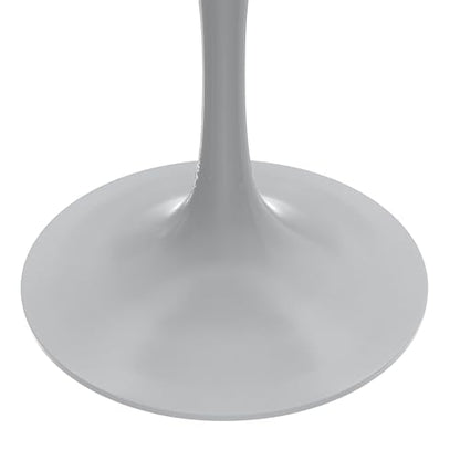 LeisureMod Verve Modern Round Dining Table,Tabletop with Pedestal Base, Contemporary Kitchen & Dining Room Table, Mid-Century Breakfast Nook Table (White Base, Black Marble) - color: Black Wood, size: 27 inch Wide